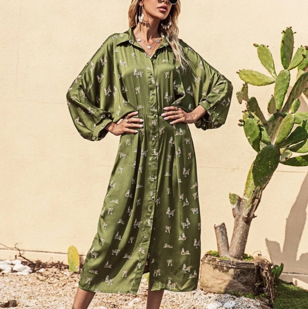 Shein tiger batwing dress